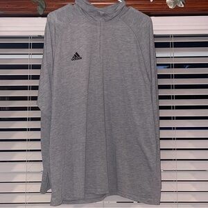 Adidas Men's Gray Long Sleeve quarter zip